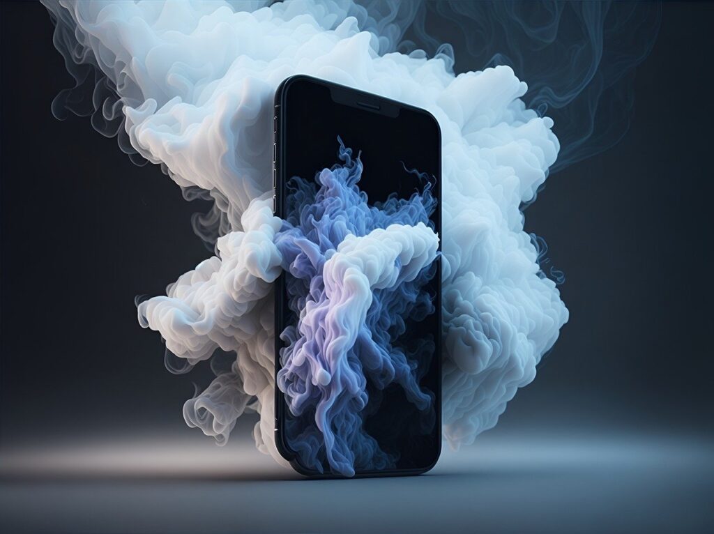 ai generated, smartphone, smoke-8124419.jpg